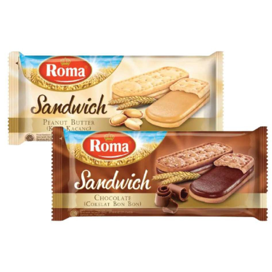 

Roma Sandwich Coklat dan Kacang - 1 pack isi 7 pcs