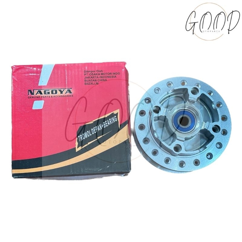 Nagoya- NGY Tromol Depan + Bearing / FizR Hitam Kharisma Silver Revo Absolute Shogun 125 Supra X Sil