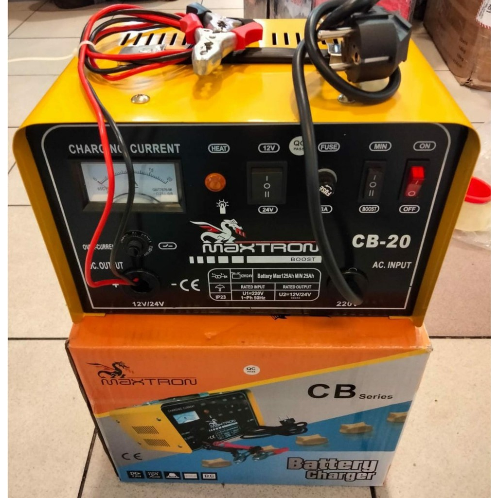 Battery Charger CB-20 Maxtron - Cas Baterai Aki Maxtron CB 20