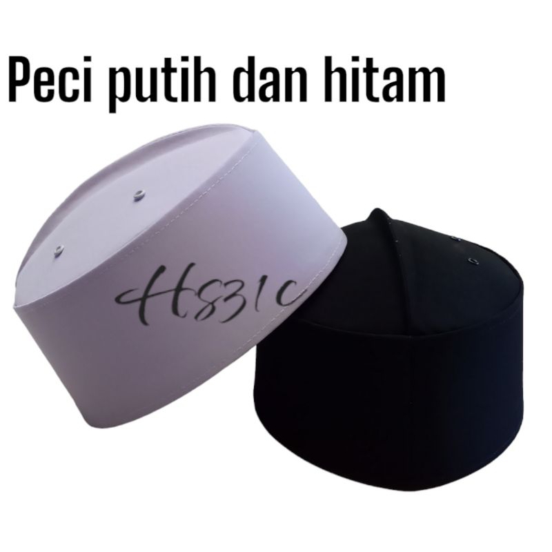 peci haji kopiah Asagopah polos hitam putih anak dan dewasa