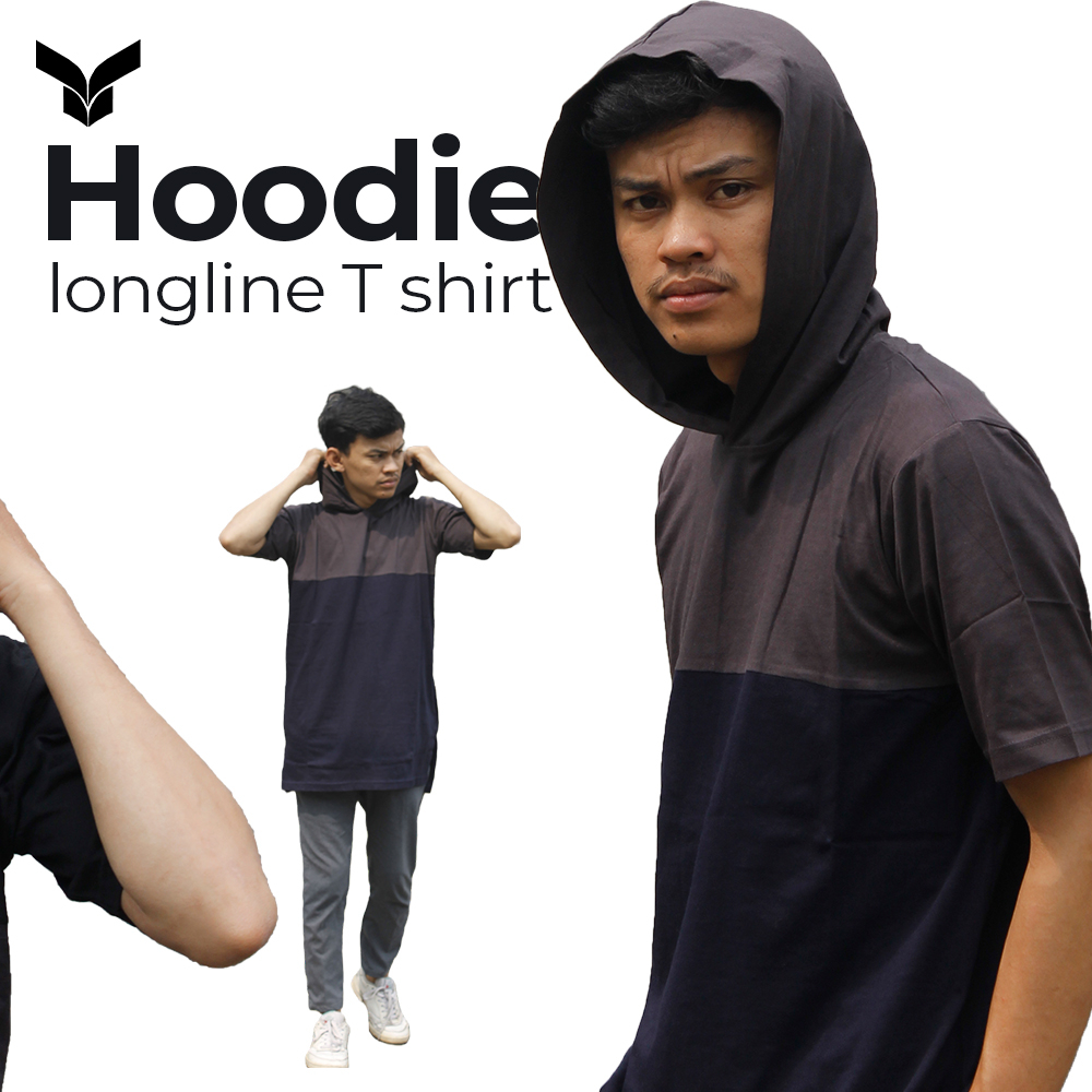 Longline Hoodie T Shirt | Hoodie T Shirt