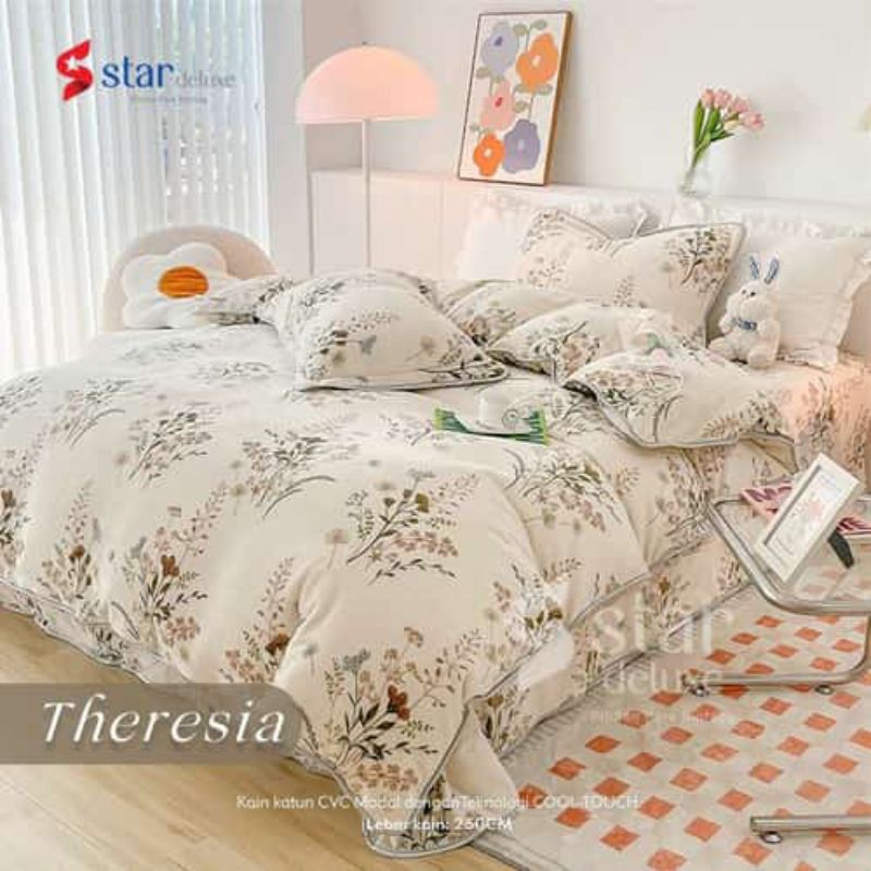 sprei katun lokal homemade motif Theresia , Ribena , Naples , Osaka Royale , Peach Blossom
