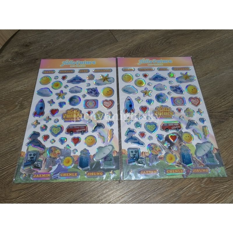[SEALED] hologram epoxy sticker + photocard set nct dream hello future mark haechan