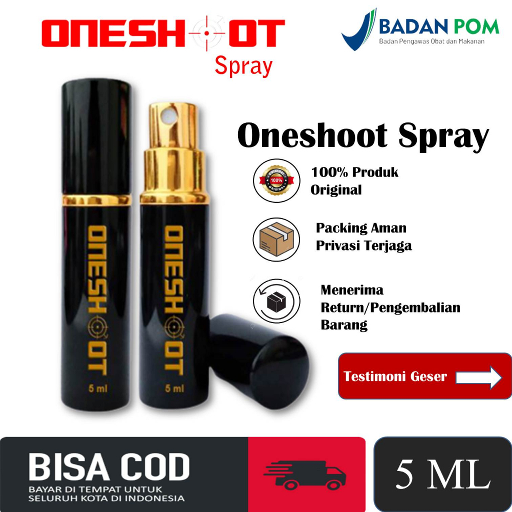 ONESHOOT Spray bukan Pil Biru Japan Tengsu Obat Kuat Pria Tahan Lama Ejakulasi Dini