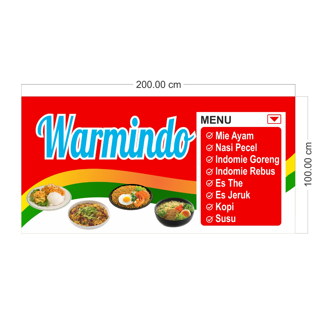 

Banner Warmindo Bahan Flexi Cina 340 gram Ukuran 2mx1m