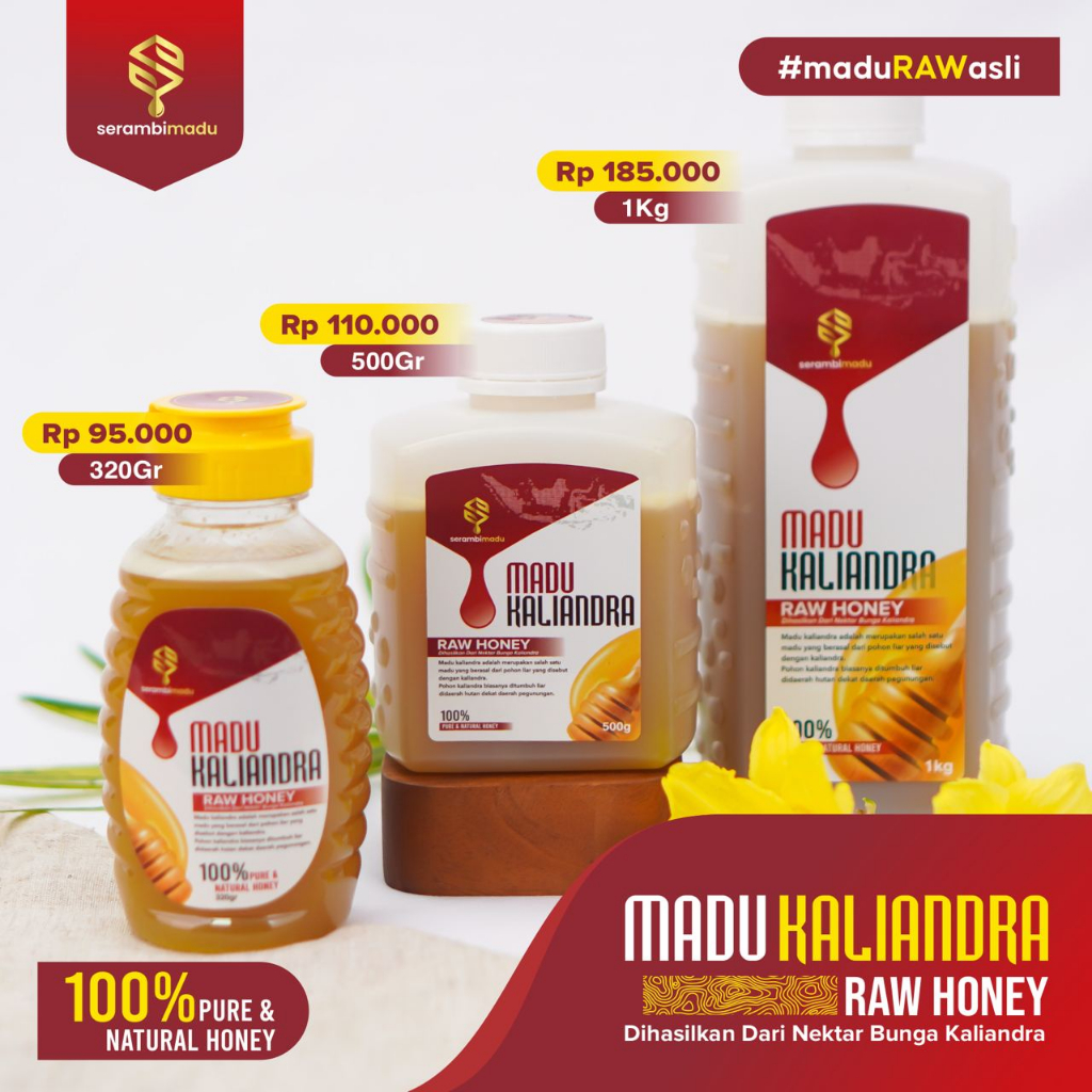 

Madu Kaliandra Asli Original Serambi Madu - Madu Raw Honey Murni Asli Multi Khasiat