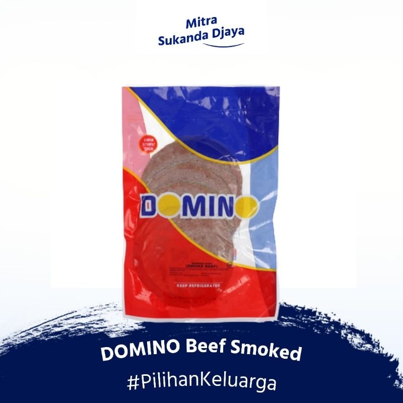 

Domino Beef Smoked 250 gr Bulat Daging Sapi Iris Asap