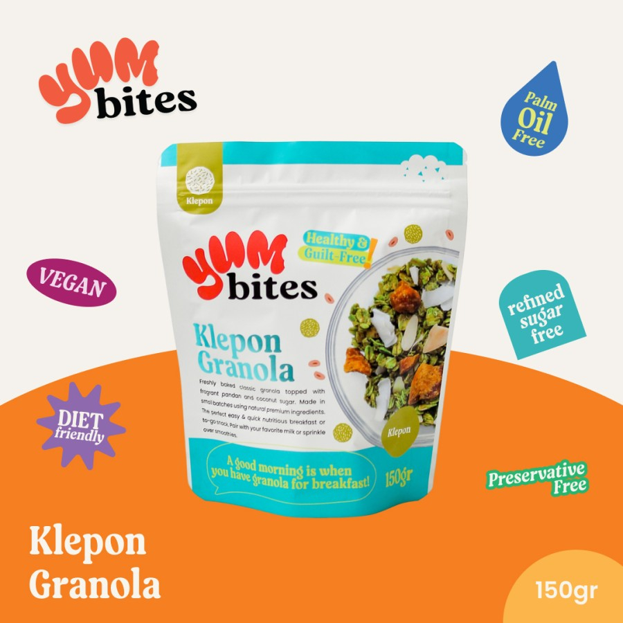 

YumBites Klepon Granola - Diet Snack Makanan Sehat- Pouch 150g