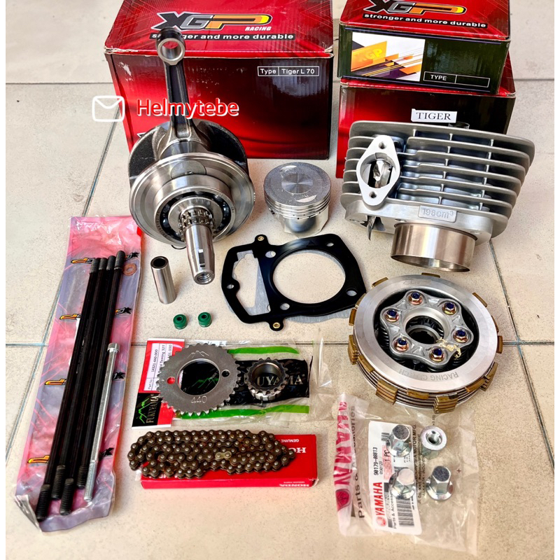 Paket bore up stroke up tiger gl megapro langkah 70 Herex touring harian / bore up 235cc tiger gl mp