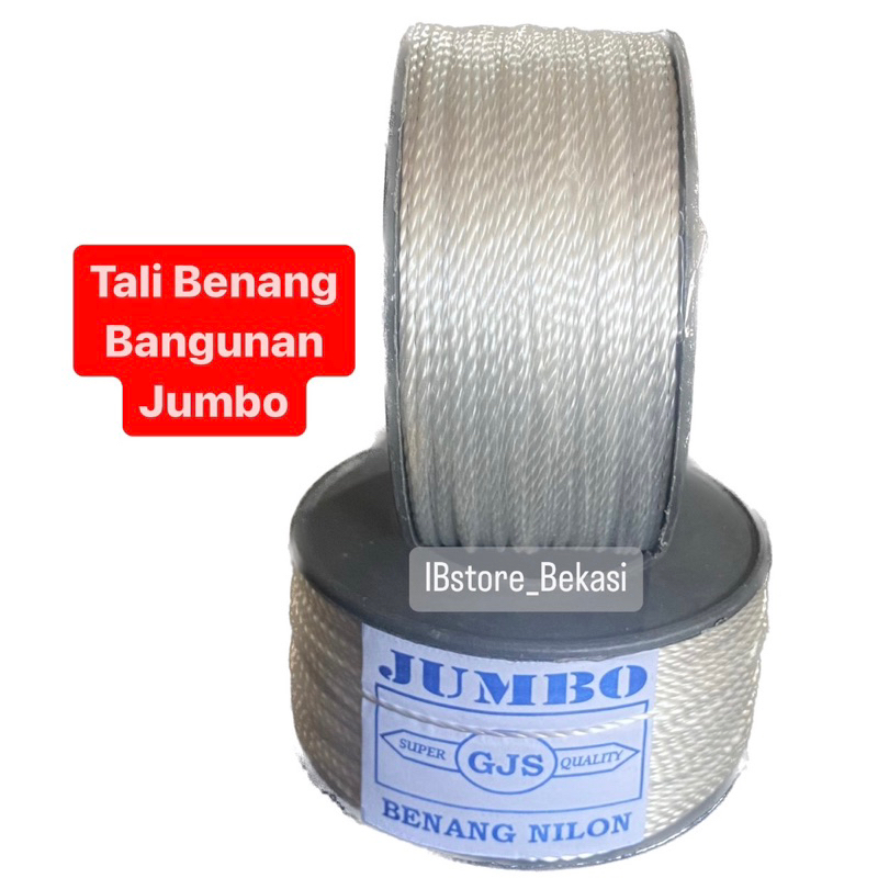 Tali Benang Nilon Bangunan putih jumbo |Tali Layangan