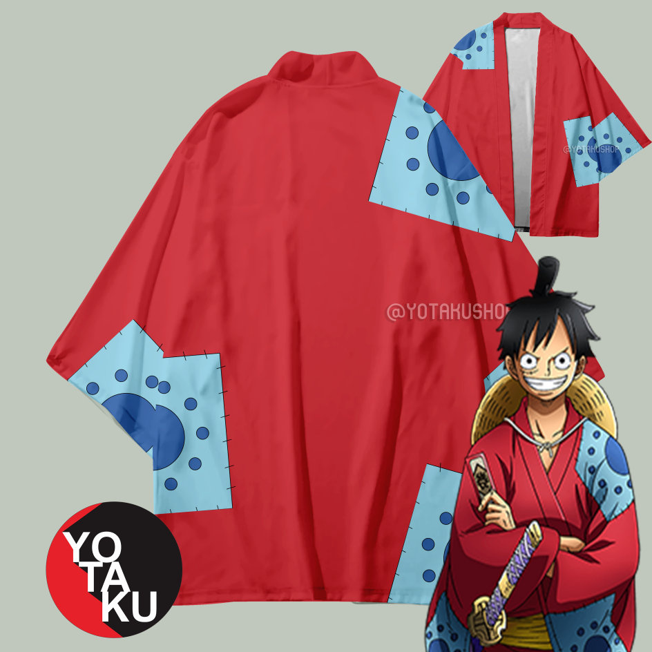 Haori Cardigan Anime One Piece Monkey D Luffy Wano Kostum Cosplay Jepang YOTAKUSHOP