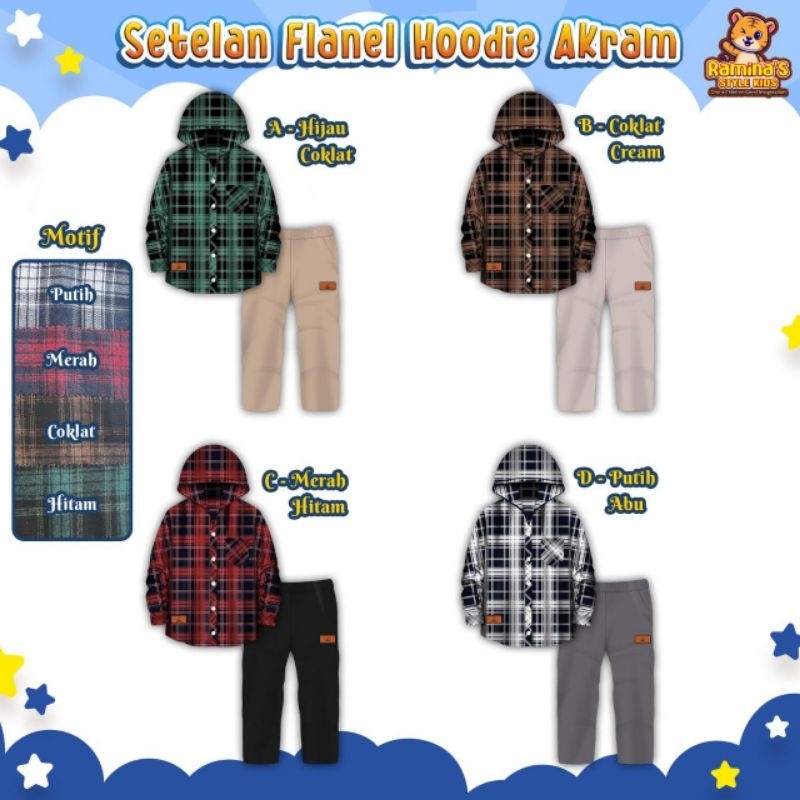 FLANEL HOODIE AKRAM BY RAMINA'S