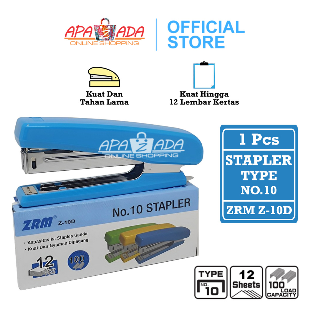 

Apazada Stapler Z-10D Satuan [1 Pcs Stapler] / Stepler No.10 / Jepretan ZRM / Hekter Tipe No.10