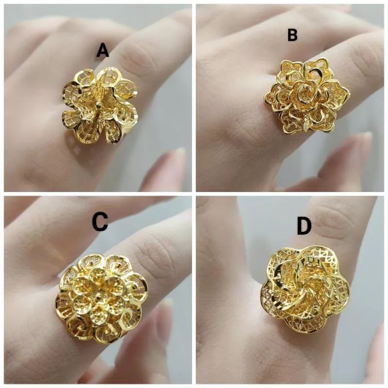 Cincin Xuping bunga kendari/ cincin wanita lapis emas