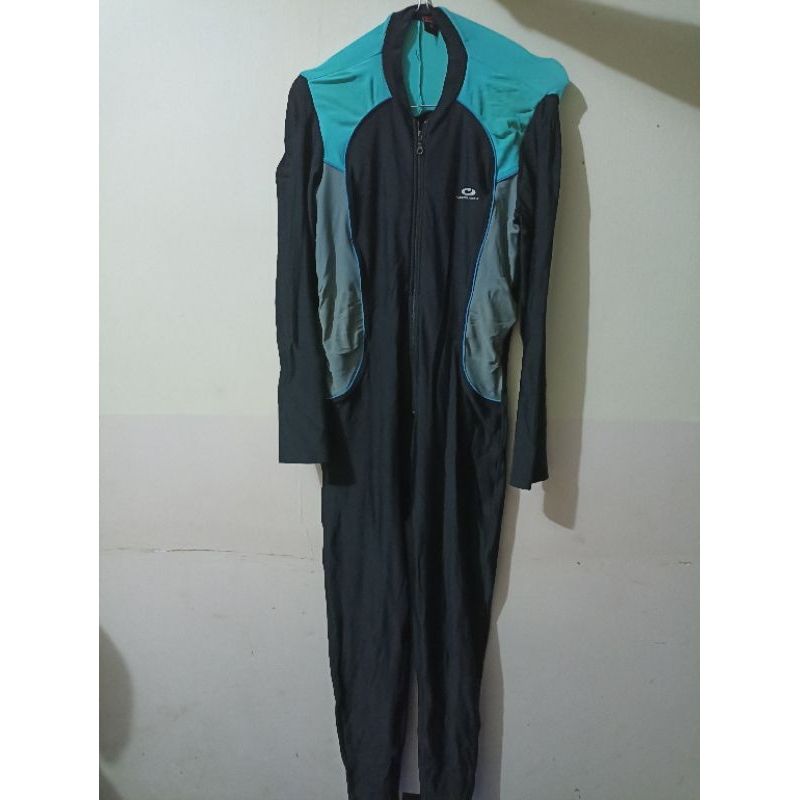 PRELOVED Baju Renang Swimsuit Diving Suit Panjang Muslimah Merk Opelon Size XL