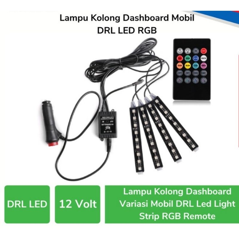 Lampu LED Kolong /dasboard Interior Mobil RGB Strip Light