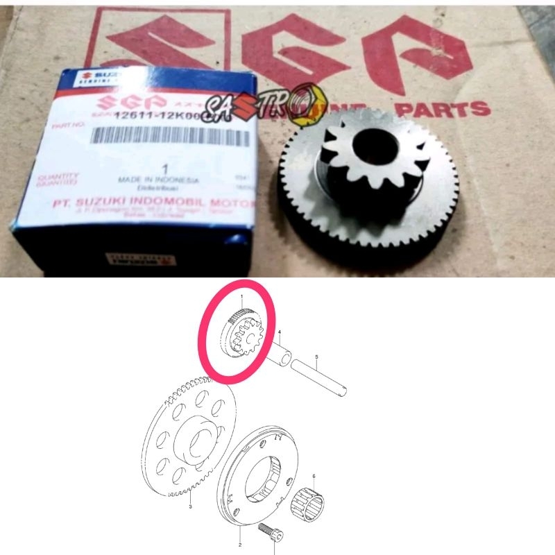 ger stater one way gear starter idle mata ukura 13 57 suzuki shooter young star smash injeksi inject