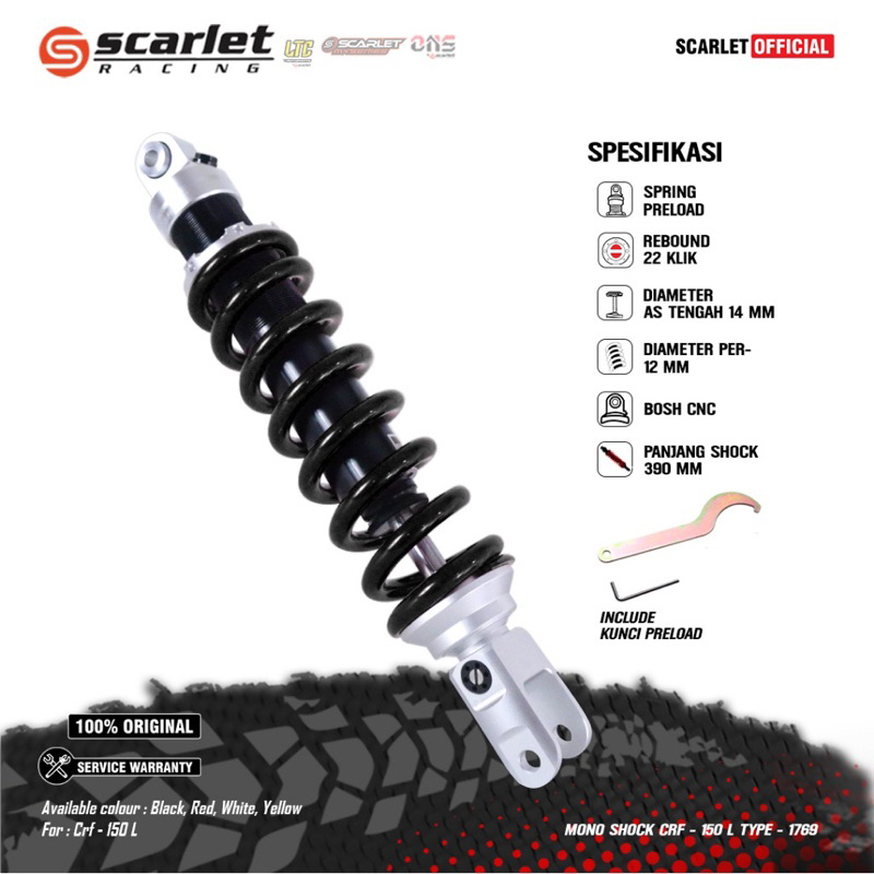 Shock belakang crf 150l scarlet klik rebound fungsi / monoshock crf / shockbreaker crf scarlet 1769