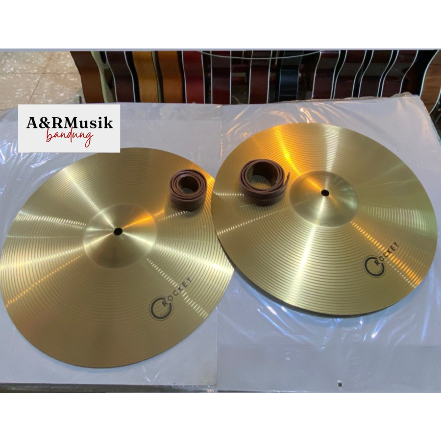 Cymbal Rocket by Harrier 12" 1 Pasang (isi 2) Simbal Marching Band dan Drumband