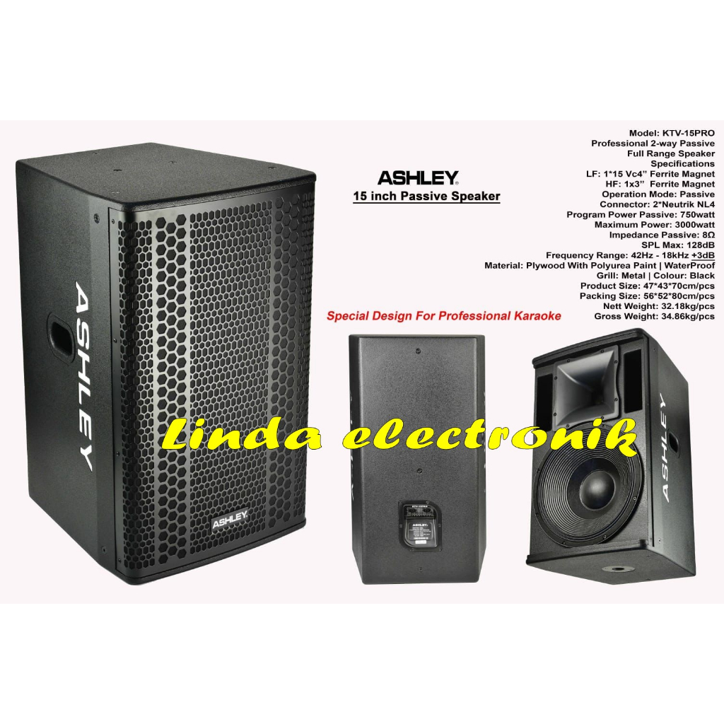 speaker pasif ashley ktv 15 pro ktv15 pro ktv 15pro 15 inch 1 buah