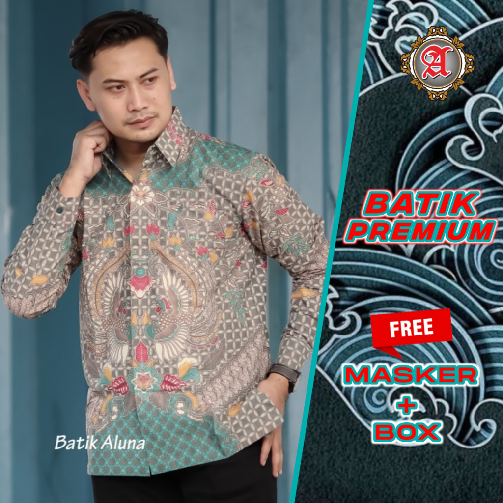 Baju Batik Pria Lengan Panjang Premium Aluna