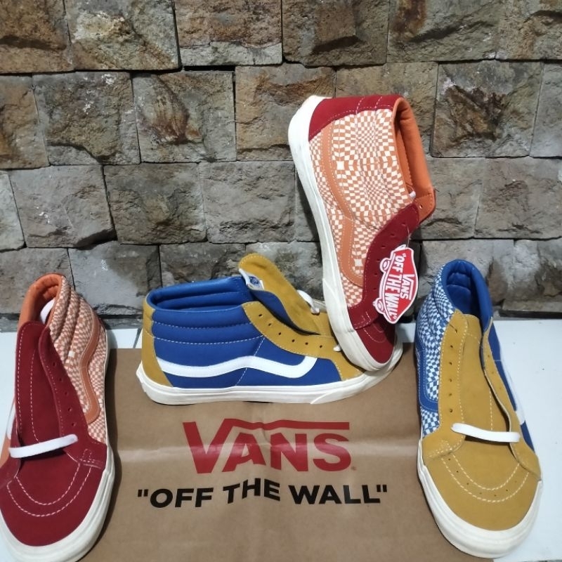 Vans sk8 mid reissue Original resmi red oange