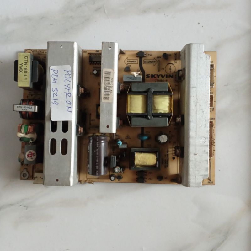 PSU POWER SUPPLY REGURATOR MESIN TV POLYTRON PLM3219/PLM 32M19 PSU POLYTRON 32