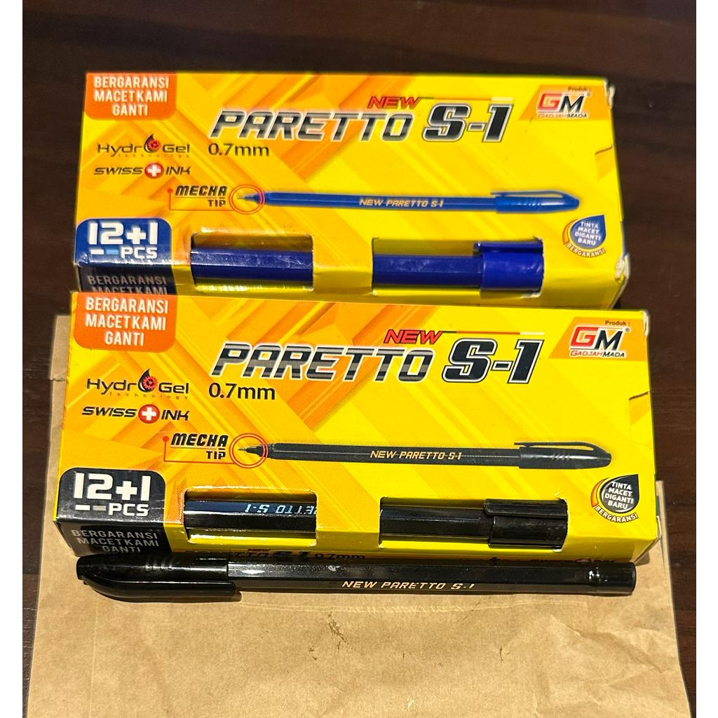 

GelPen New PARETTO S-1 HydroGel 0.7mm Bolpen/Pulpen/Bulpen /Bulpoint/Pen isi 12+1 pcs