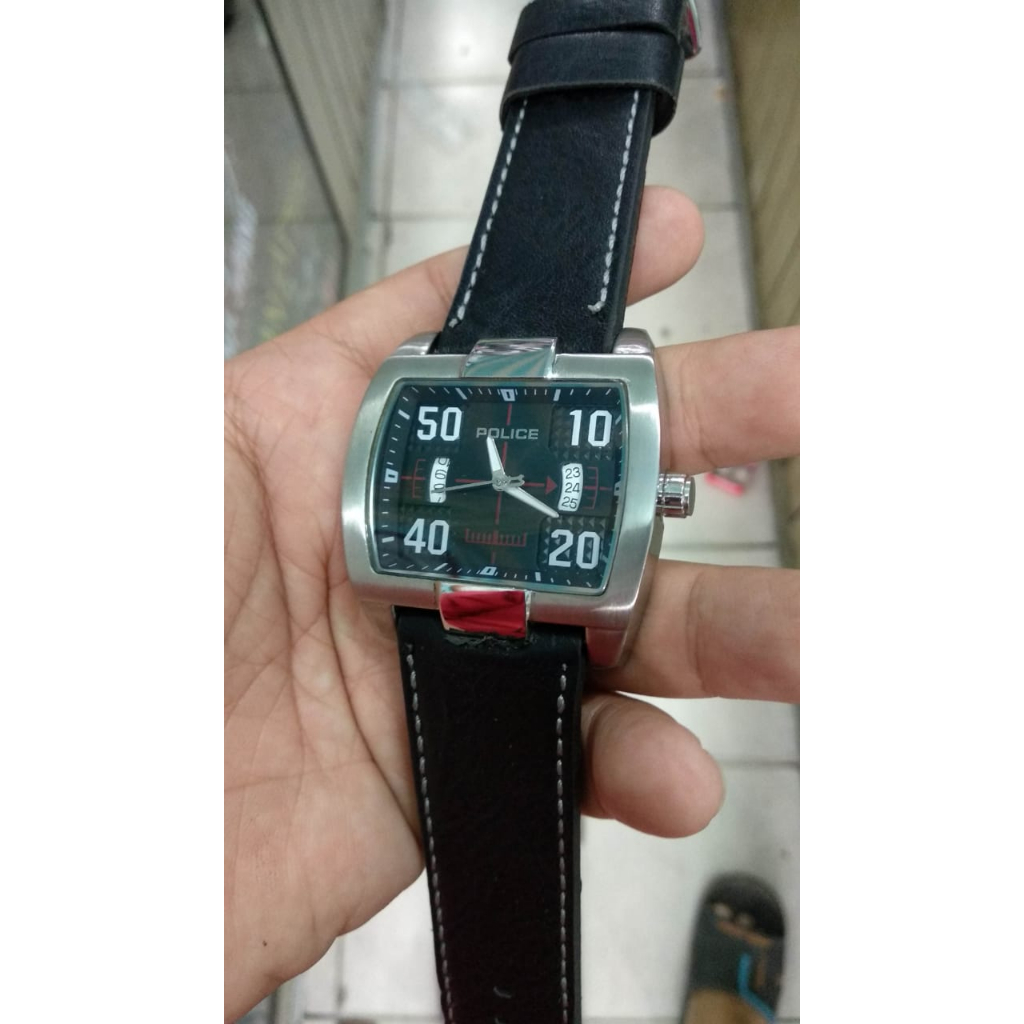 jam tangan klasik pria police sporty jam pria quartz jam elehgan
