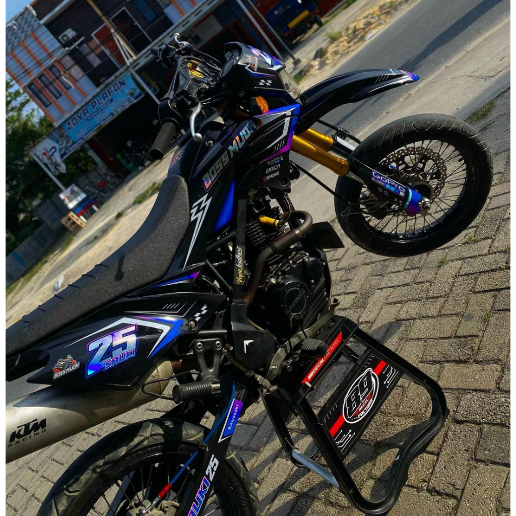 Decal Dtracker full body hitam gold - dekal dtracker full body hitam gold