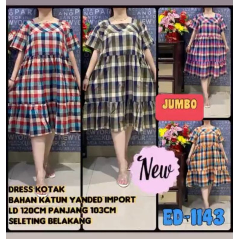DRESS KOTAK KOTAK