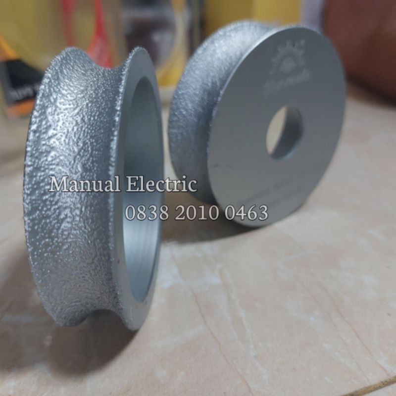 Batu Gerinda Diamond Wheel profil pinggul granit marmer 3" 75 x U15 Mm U20 Mm