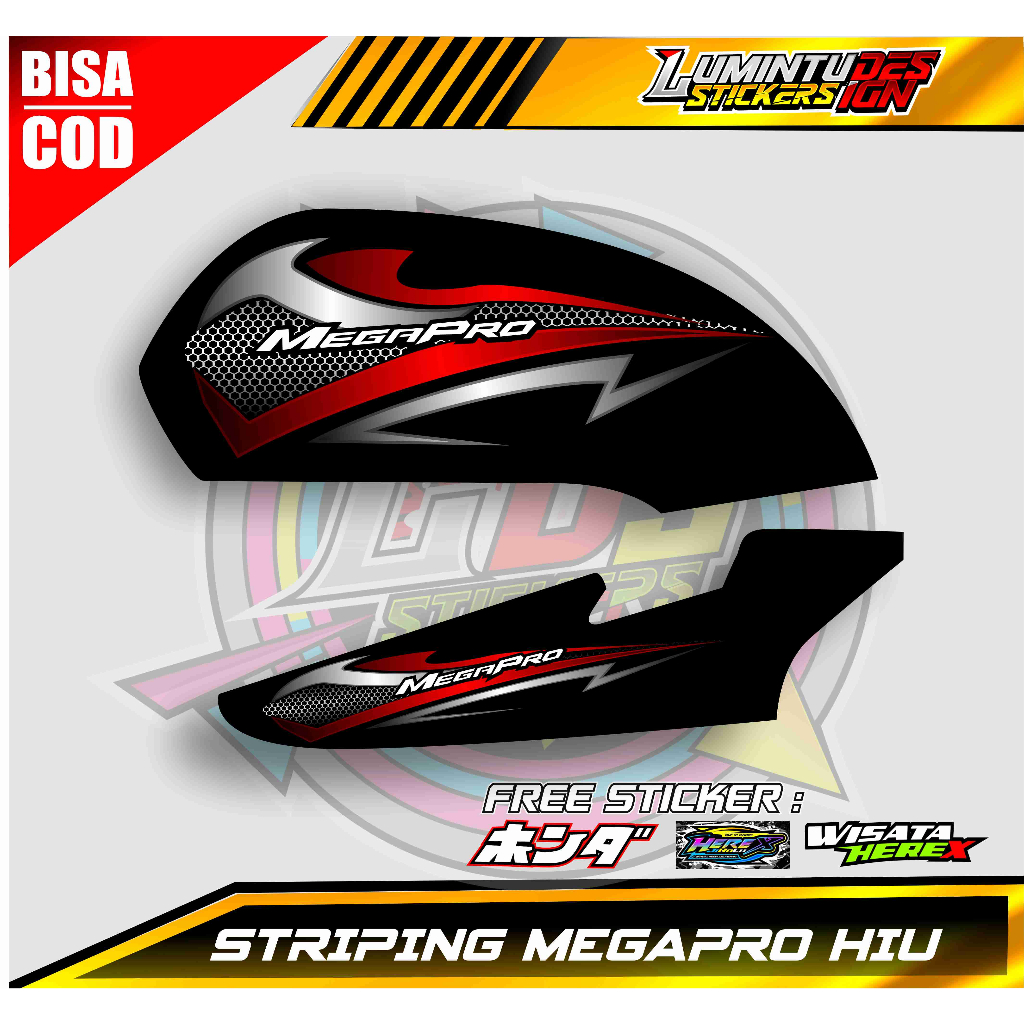 STRIPING VARIASI HONDA MEGAPRO HIU / STICKER LIST VARIASI MEGAPRO HIU