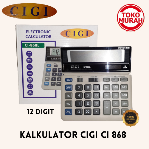 

Calculator/Kalkulator CIGI CI 868L 12 Digit Two Way Power