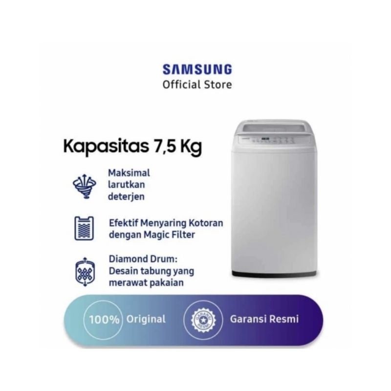 Samsung Mesin Cuci 1 Tabung WA-75H4200 7,5kg