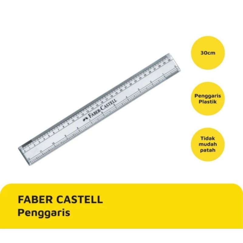 

PENGGARIS FABER CASTELL 30 CM PLASTIK MURAH