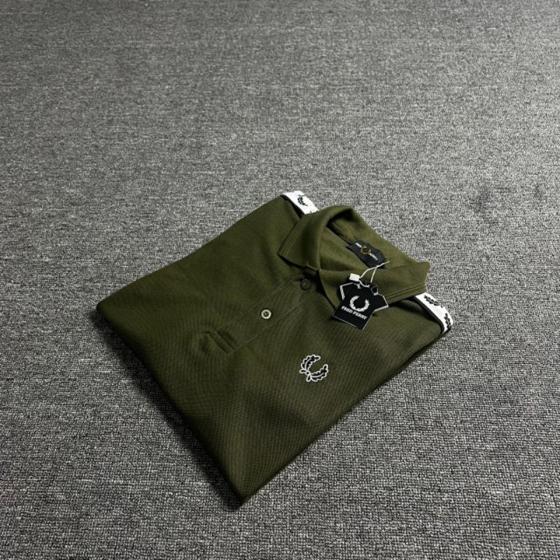 KAOS POLO FREDPERRY ARMY FULL TAG LABEL CASUAL