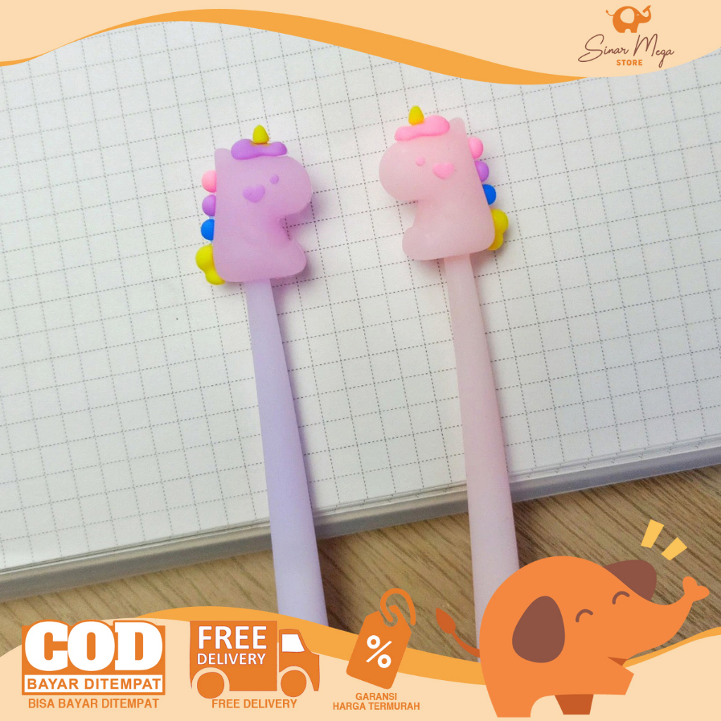 

Pulpen Gel Bentuk Unicorn 0.5mm / Pulpen Goyang Karakter Lucu / Cute Pulpen
