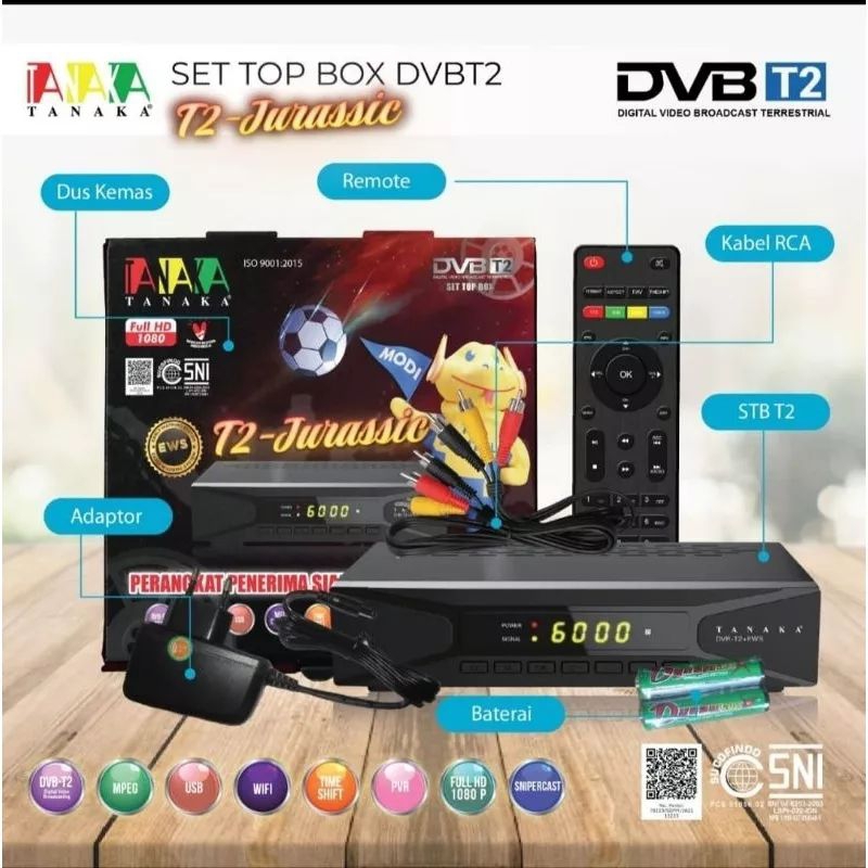 SET TOP BOX TV DIGITAL T2 TANAKA - JURASSIC / STB TV