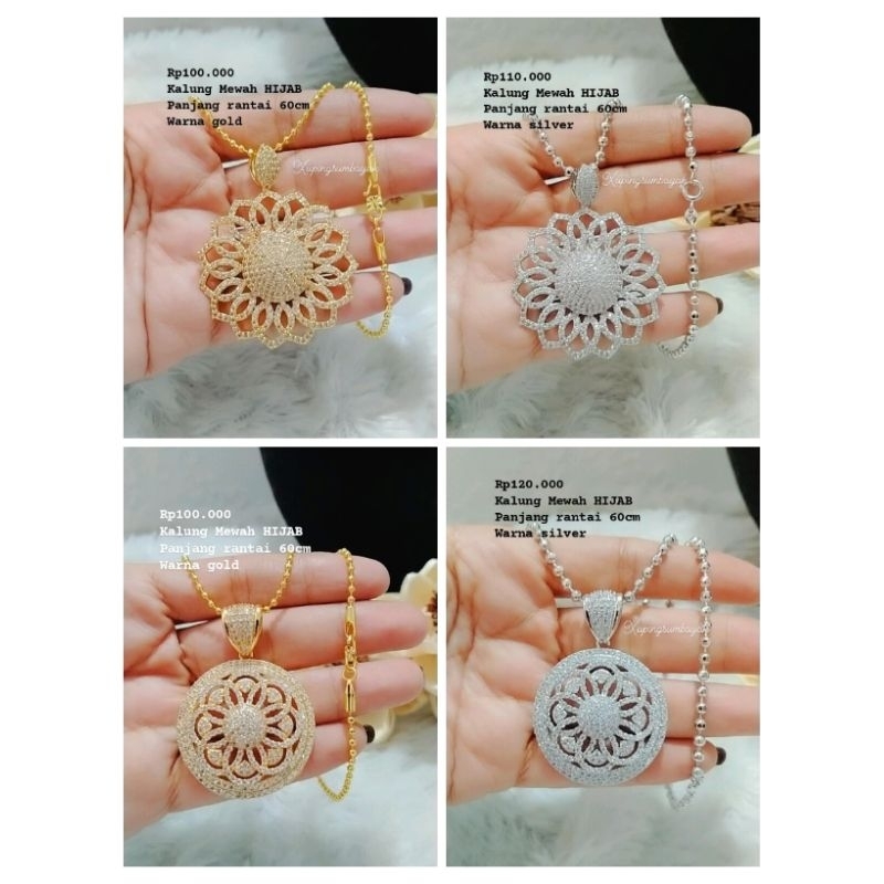 Kalung Hijab mewah. xuping Titanium Tembaga Rodhium lapismas