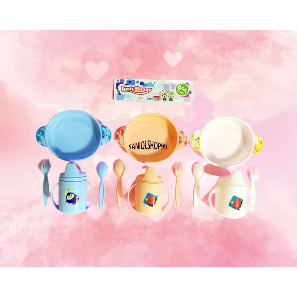 Tempat makan bayi Piring set Lusty Bunny LB1331