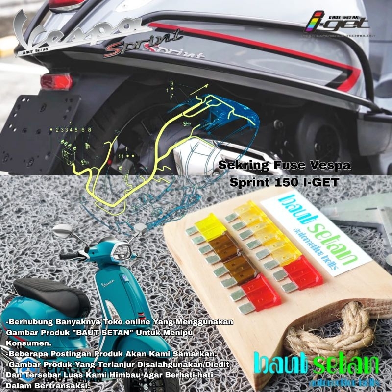 Sikring Fuse Vespa Sprint 150 I-Get