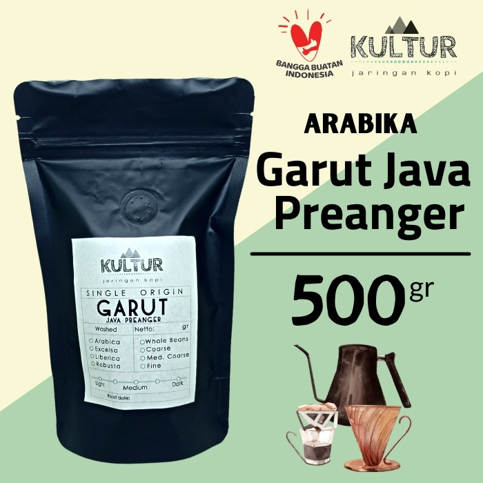 

COFFEE BEAN BIJI KOPI ARABIKA GARUT PAPANDAYAN JAVA PREANGER 500 GR