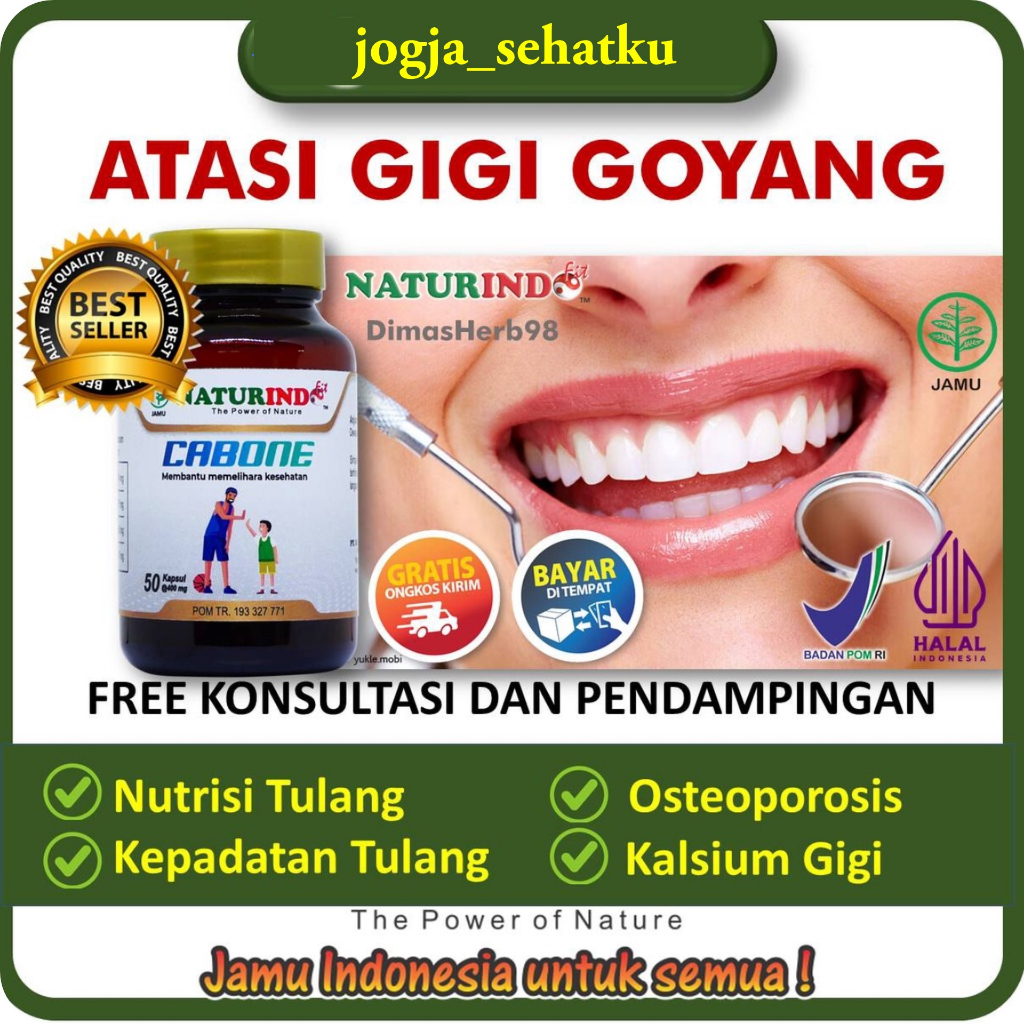 Obat Gigi Goyang Penguat Gigi Sakit Gigi Gusi Bengkak Cabone Naturindo