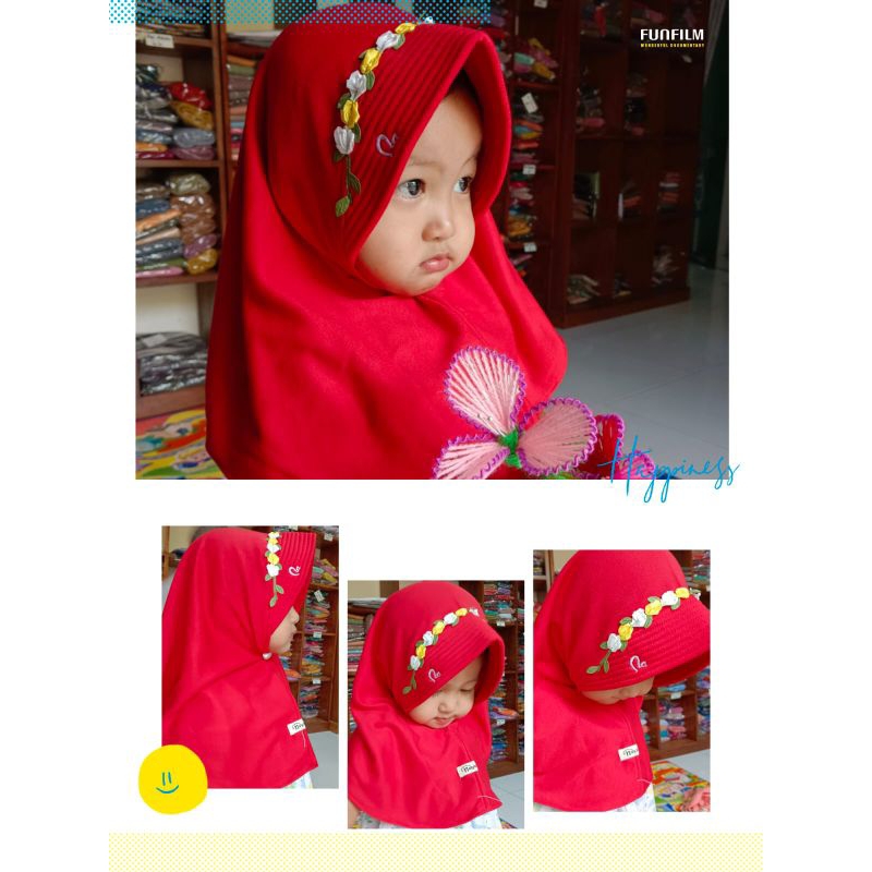 Hijab Anak Pet Bando Bunga