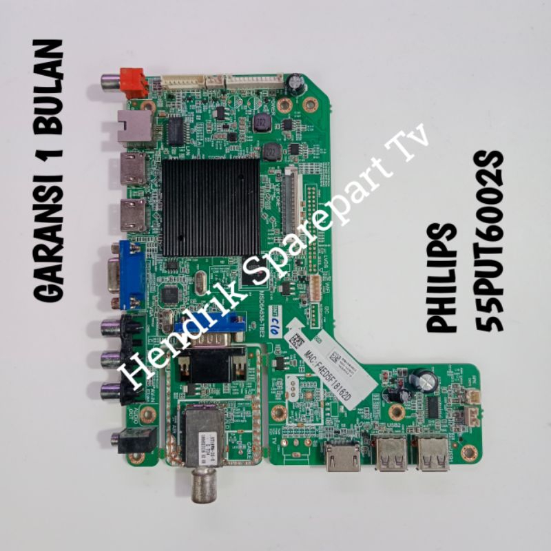 MAINBOARD - MESIN TV - MOBO - MOTHERBOARD - MB TV PHILIPS 55PUT6002S