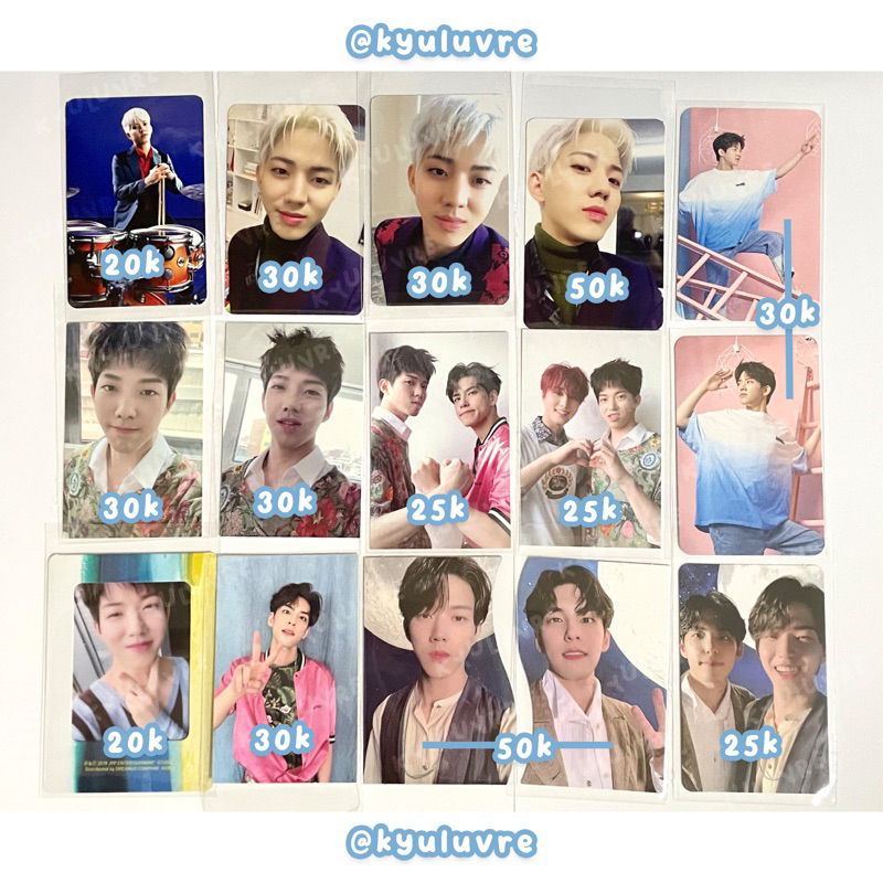 DAY6 PHOTOCARD PC WONPIL DOWOON YOUNGK postcard polaroid transparent entropy sunrise remember us you