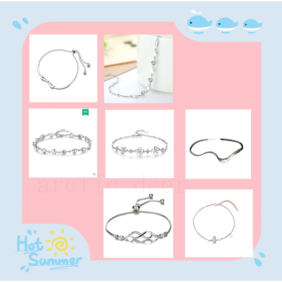 COD❤Wanita Korea Gelang Mewah Zirkon Bunga Berlian Imitasi Gelang Emas Disesuaikan Fashion/gelang wa
