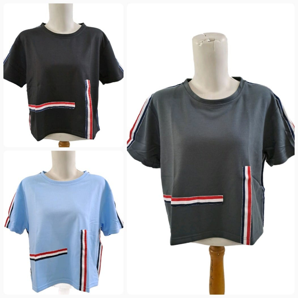 Crop Top Baju Atasan Energized 000035 - Bahan Polyester - Size M L