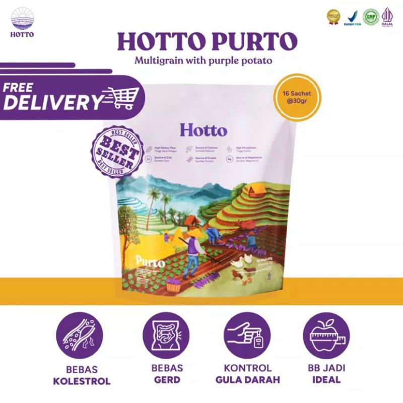 

HOTTO PURTO Superfood Multigrain- 1 Pouch isi 16 Sachet